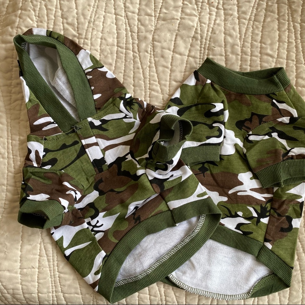 Puppy Dog Camo shirts outfit hoodie set camouflage - Picture 6 of 6